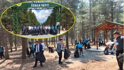 Isparta'da hükümlülerden çevre temizliği